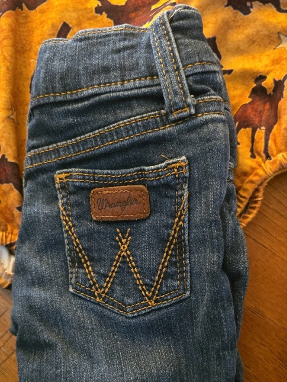 Wrangler Dark Blue Denim Kids Jeans and Overalls Set